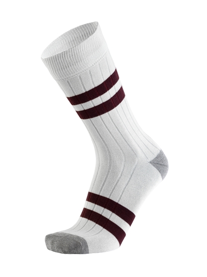 Picture of DOUBLE STRIPES CANALÉ WHITE/BURGUNDY