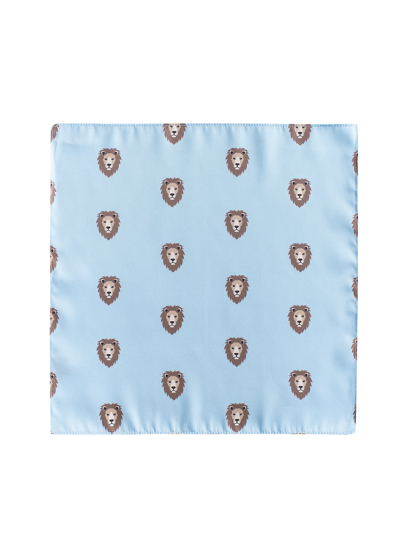 Imagem de LION LIGHT BLUE POCKET SQUARE